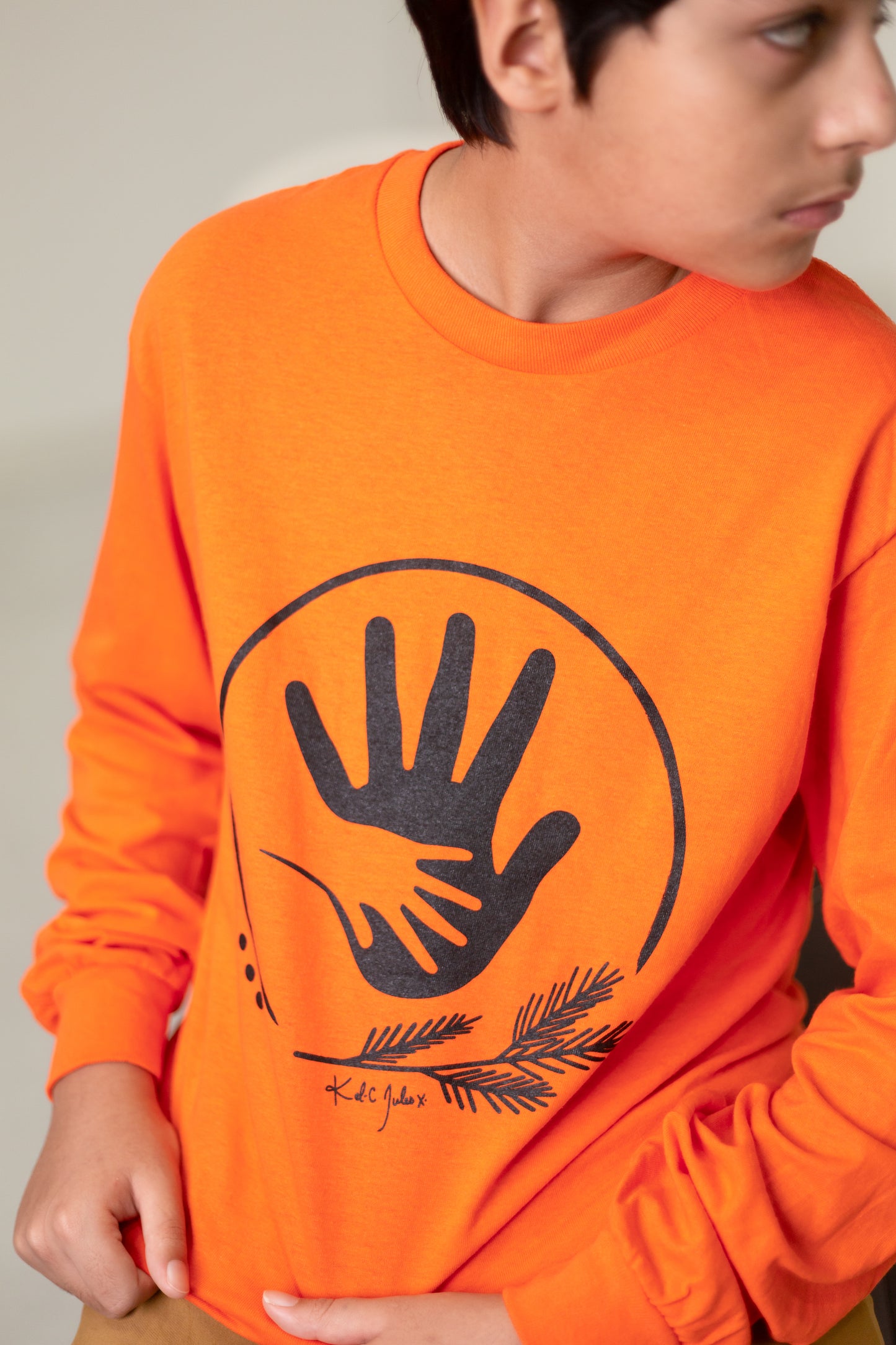 Youth Orange Short Sleeve Shirt - Hand in Hand