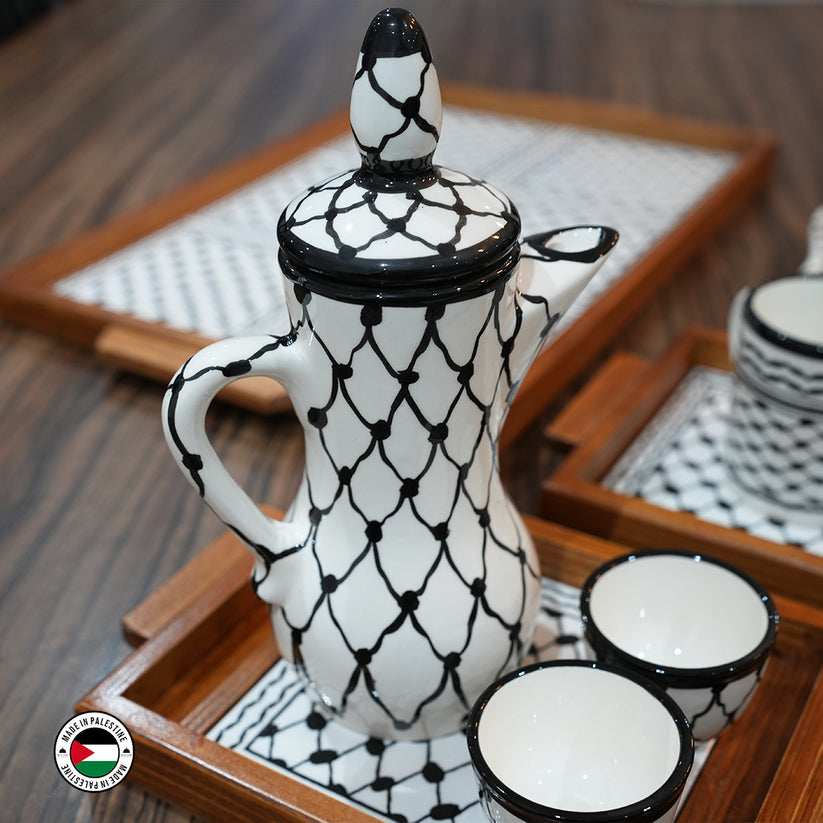 Palestinian Keffiyeh Coffee Pot