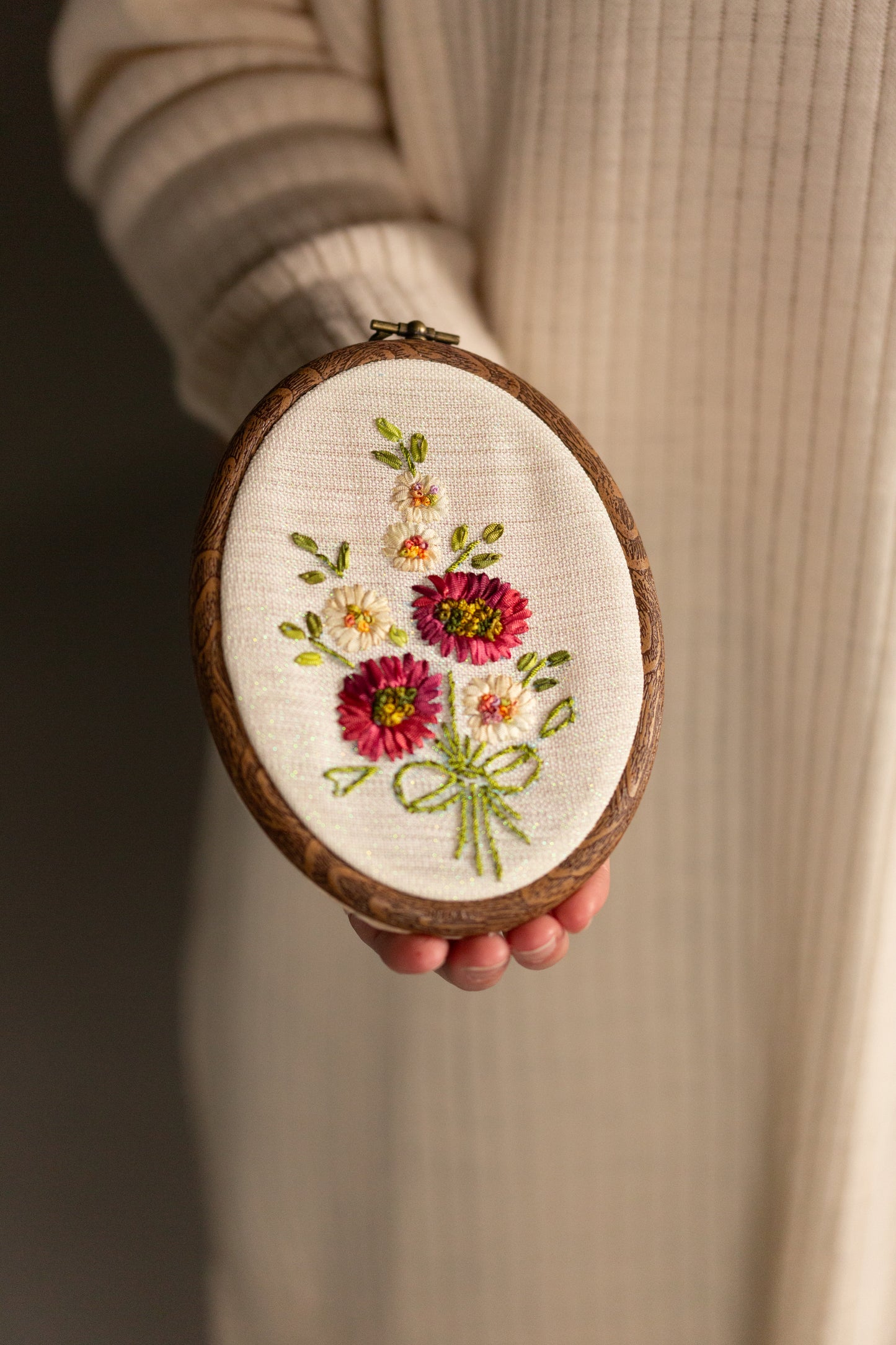 Wooden Embroidery Decor