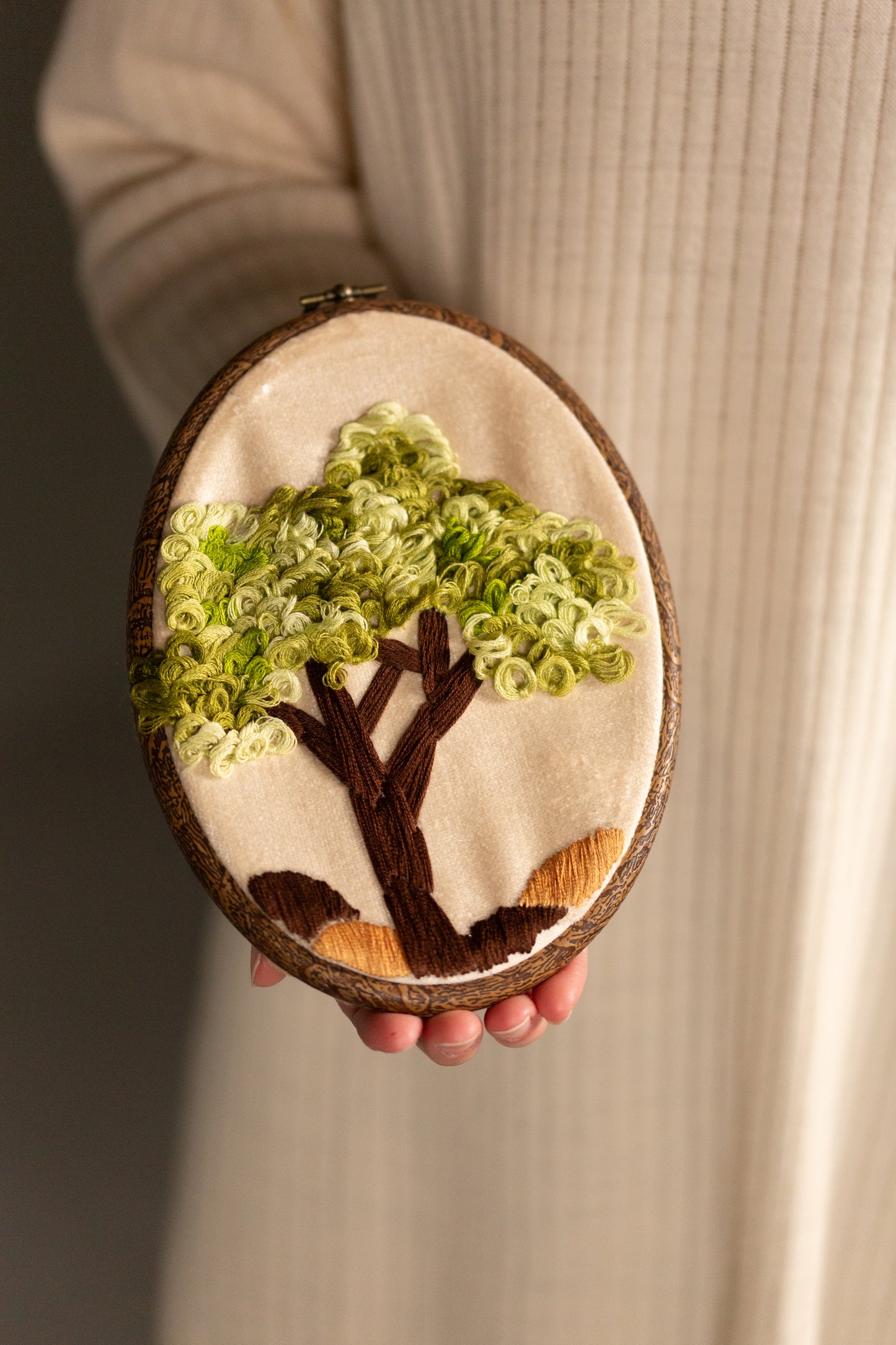 Wooden Embroidery Decor