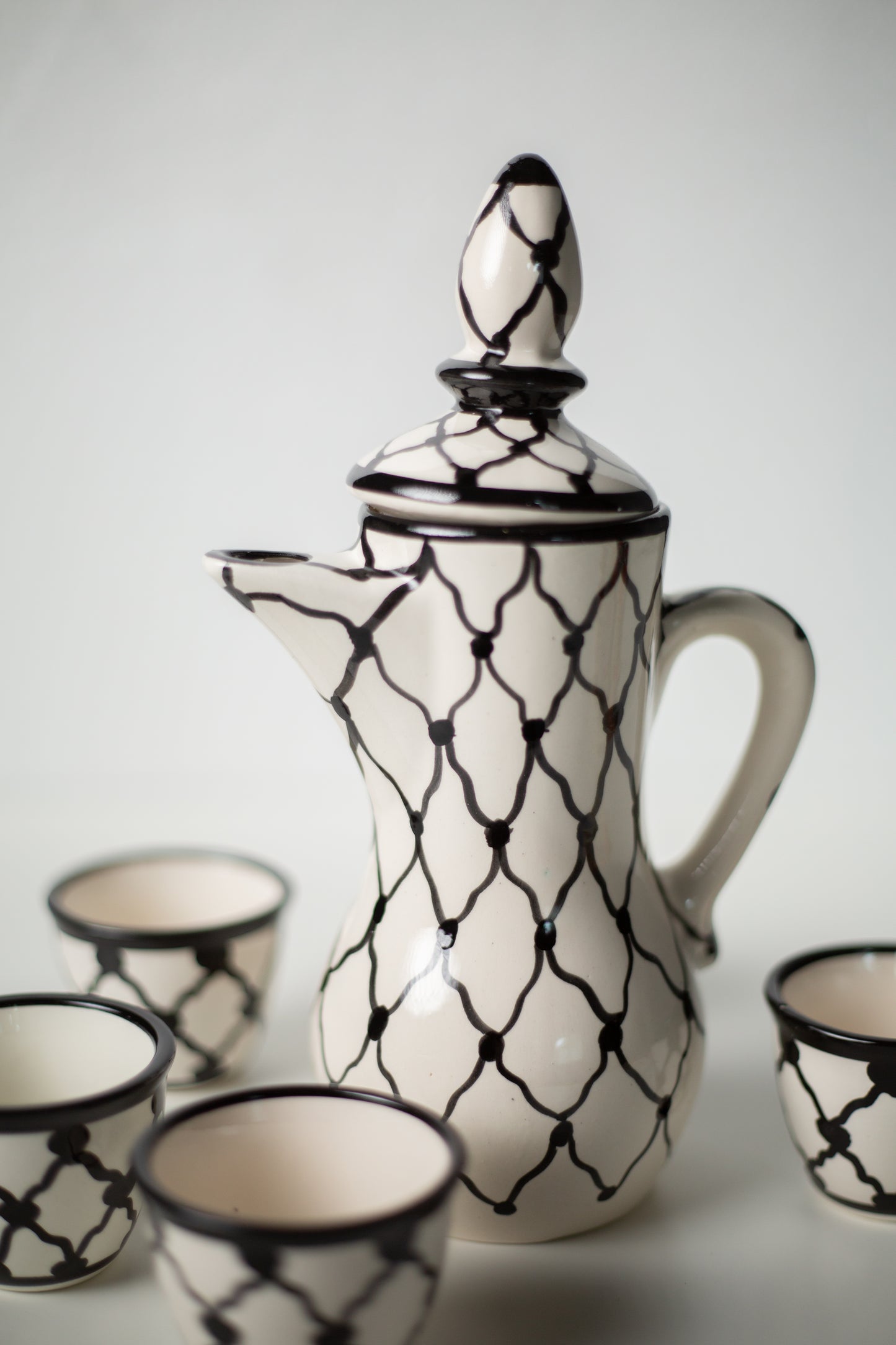 Palestinian Keffiyeh Coffee Pot