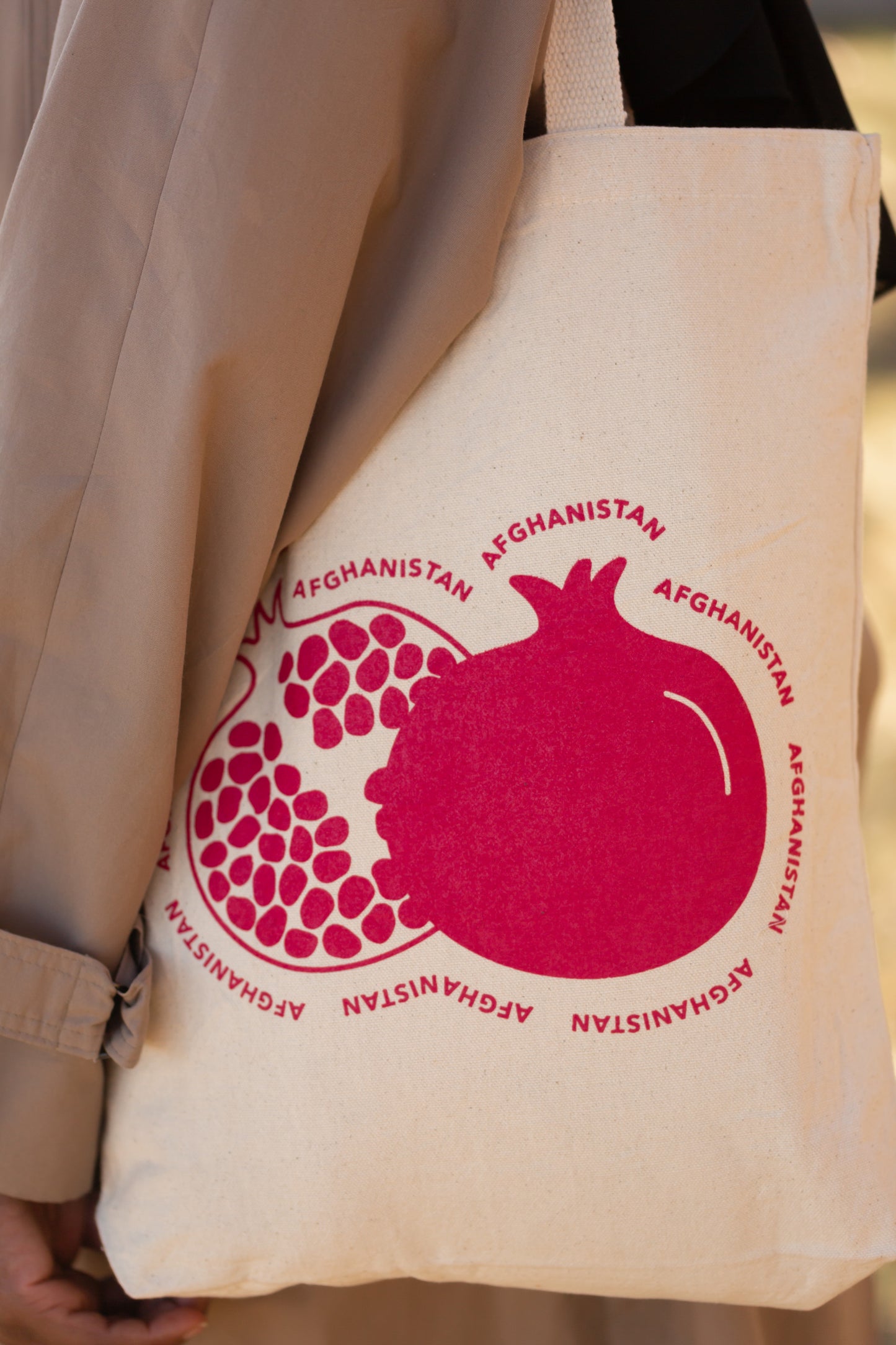 Afghanistan Pomegranate Tote Bag