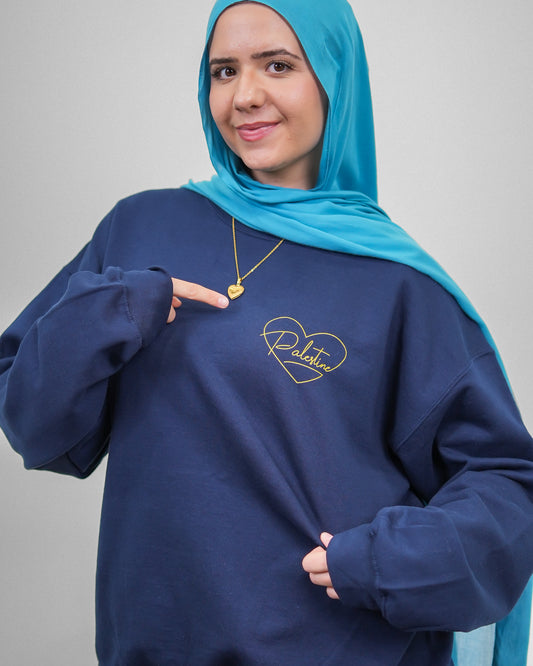 Palestine Heart Crewneck