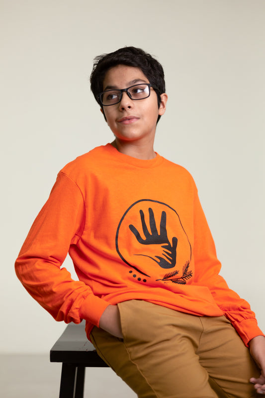 Youth Orange Short Sleeve Shirt - Hand  in Hand