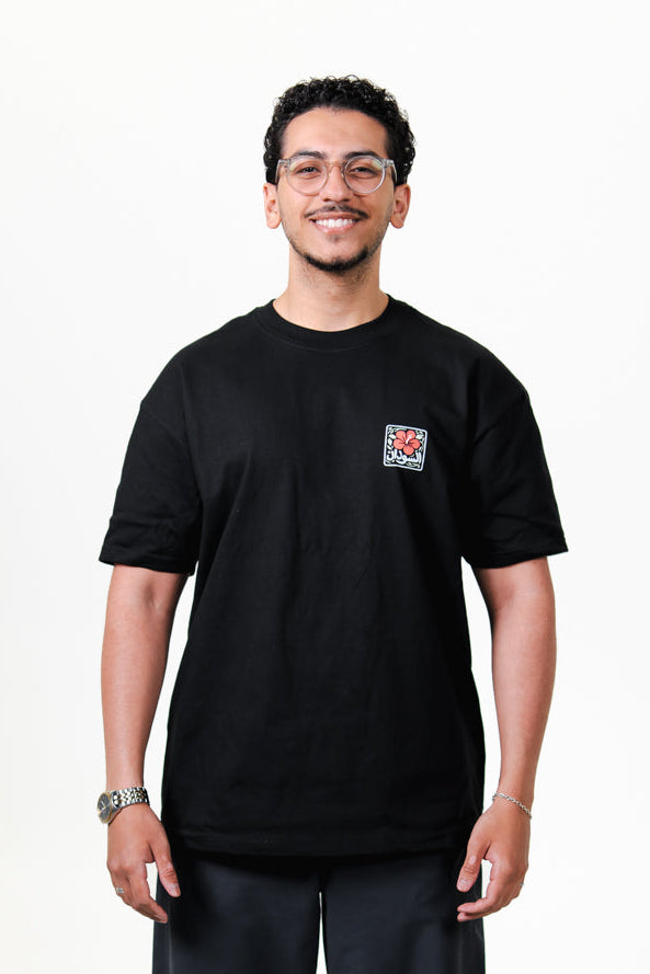Sudan Hibiscus Black T-Shirt