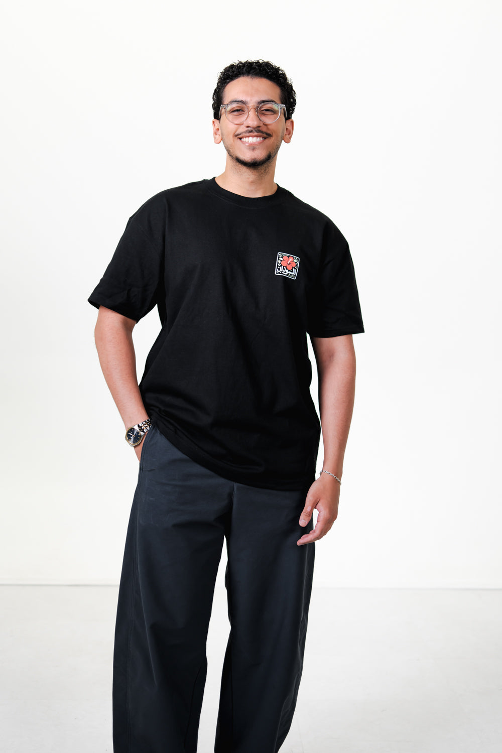 Sudan Hibiscus Black T-Shirt