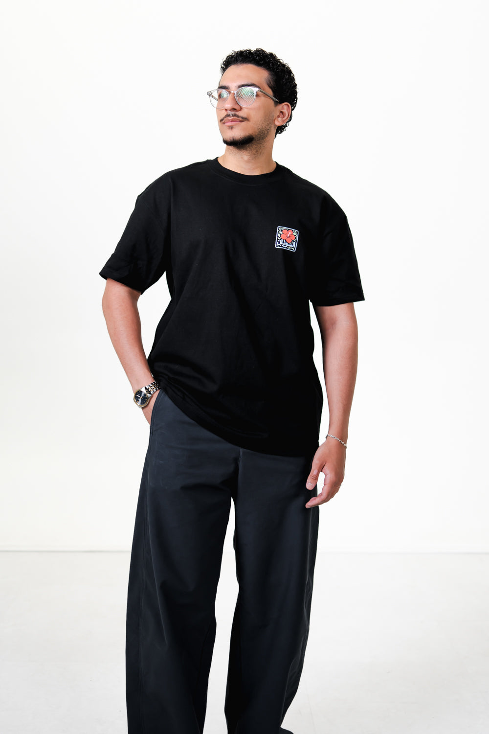 Sudan Hibiscus Black T-Shirt