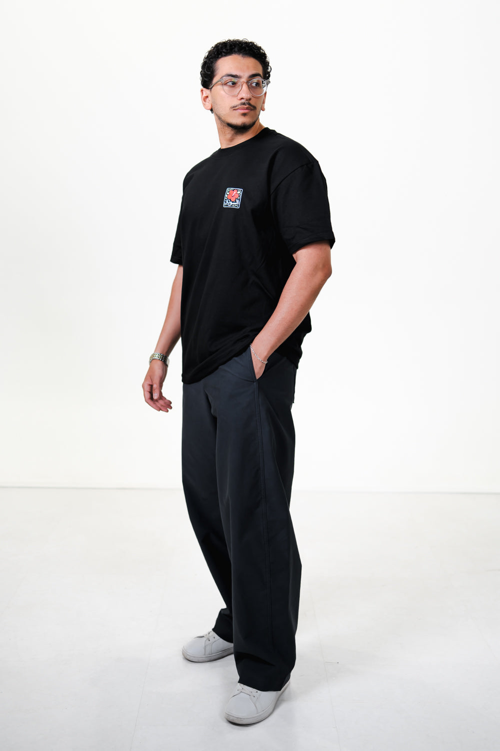Sudan Hibiscus Black T-Shirt