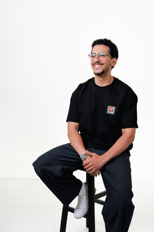 Sudan Hibiscus Black T-Shirt
