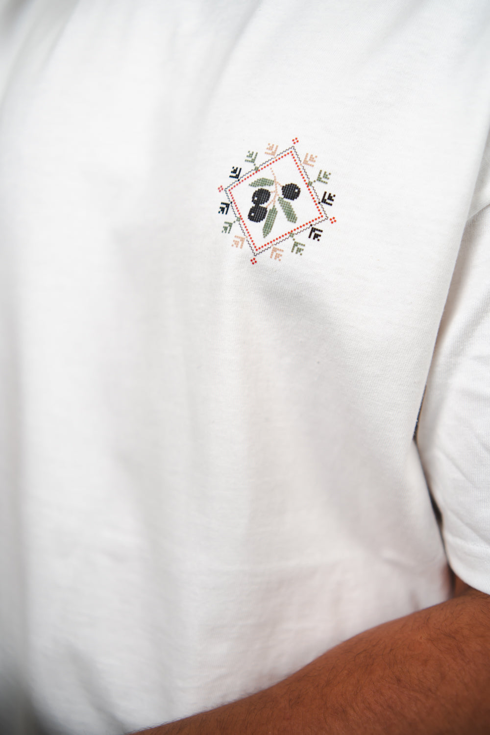 Palestine Pin White T-Shirt