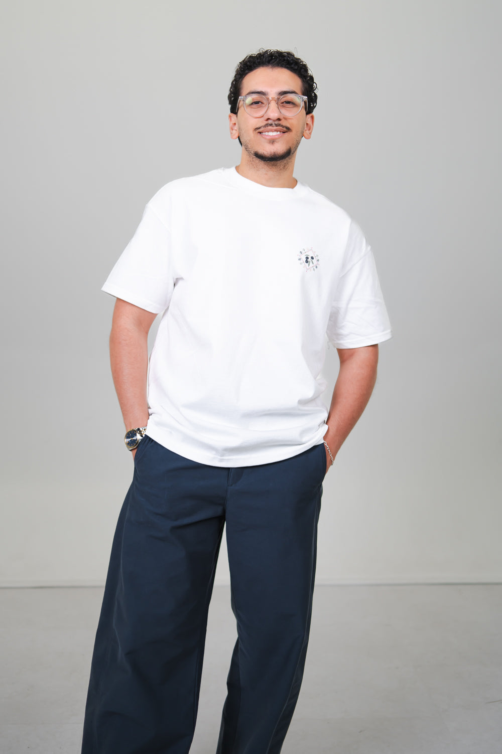 Palestine Pin White T-Shirt