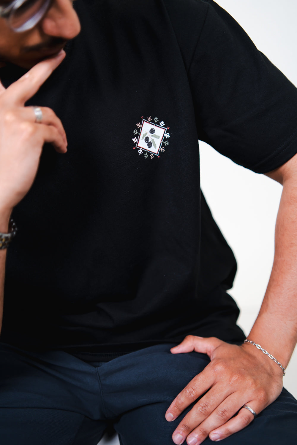 Palestine Pin Black T-Shirt