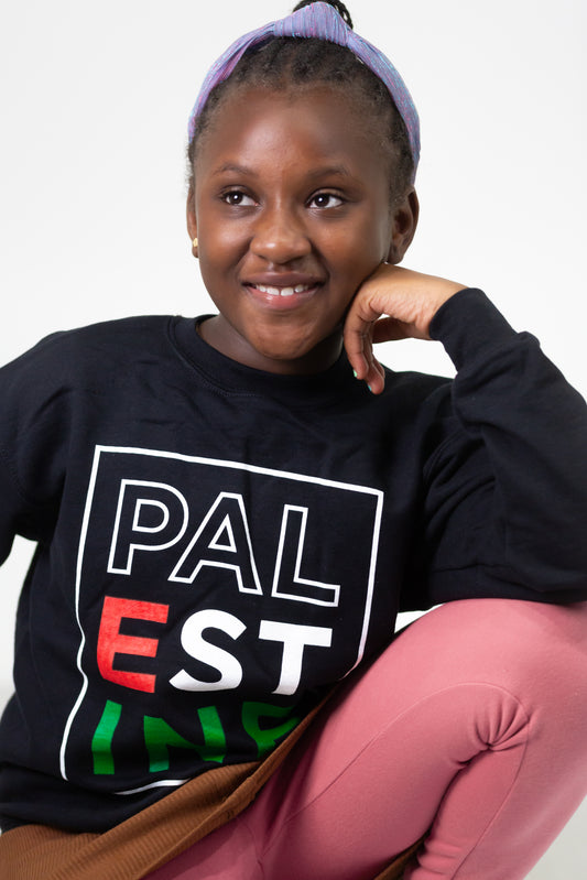 Youth Palestine Text Crewneck